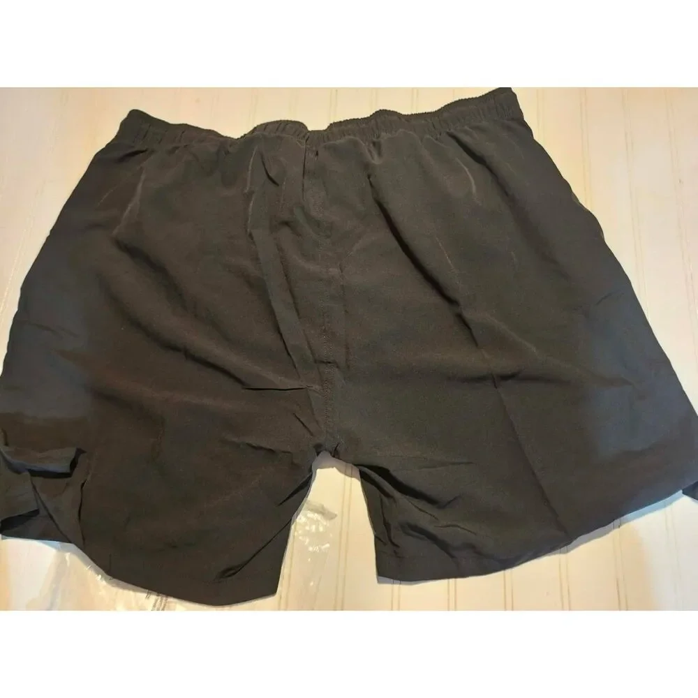 Men's Swim Trunks Size 42 Black Quick Dry Mesh Lined Beach Swim Shorts NWT